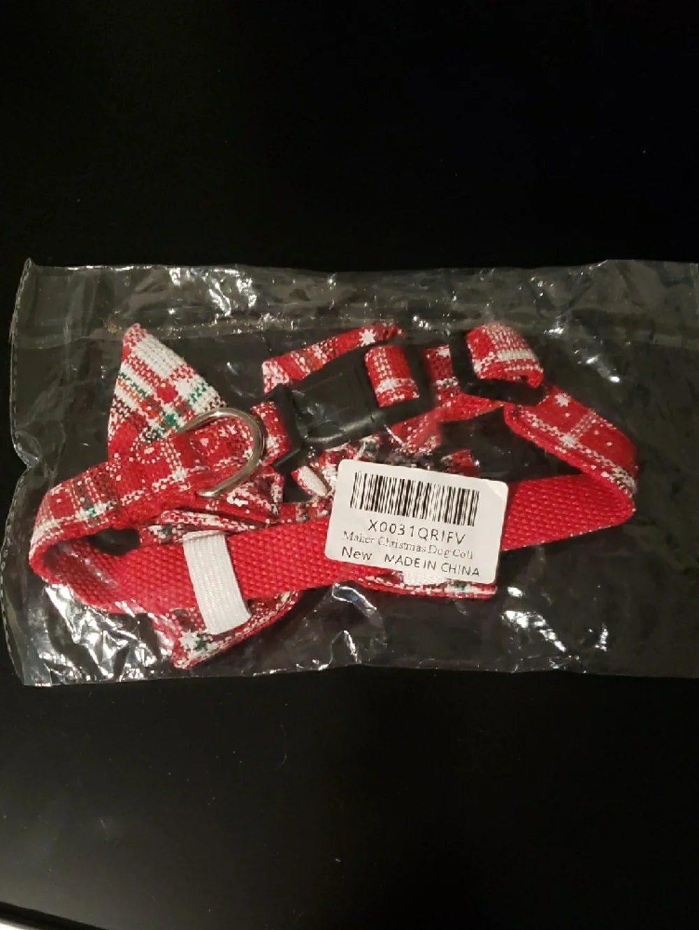 Dog Collar - Red Plaid Christmas Bow Tie Collar